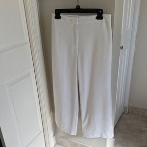 Ann Taylor Factory White Wide-Leg Trousers